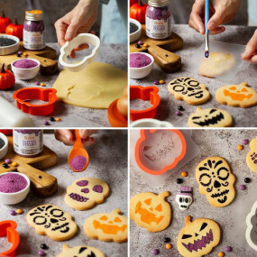 Conj. Cortadores e Stencil Halloween